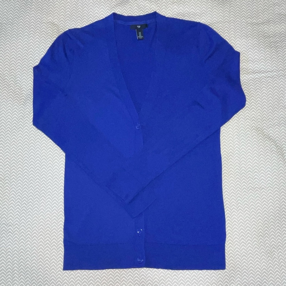 GAP Women's Royal Blue‎ Lightweight Vneck Cardigan Sweater
